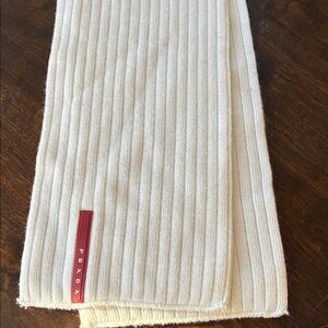 Prada Ribbed Knit Scarf